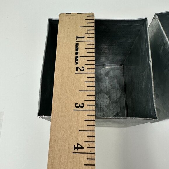 Rae Dunn Numbered Galvanized Tin Organizer with Wood Tray 1 2 3 College Office - Picture 6 of 12